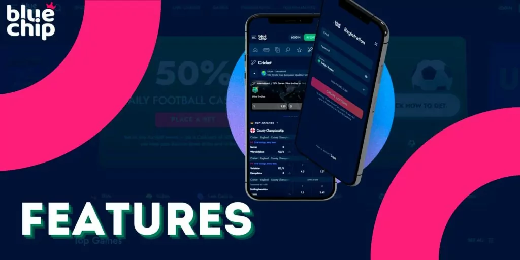 What are the main features of the Bluechip application